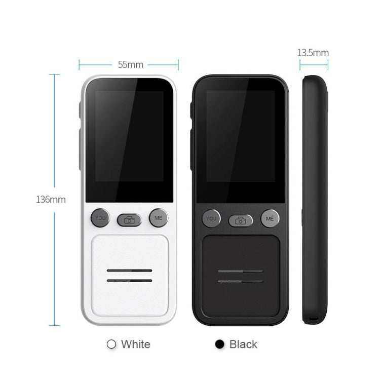 T16 Smart AI Translation Travel Translator Supports 138 Language Mutual Translation 14 Offline Translation(Black) - by buy2fix | Online Shopping UK | buy2fix