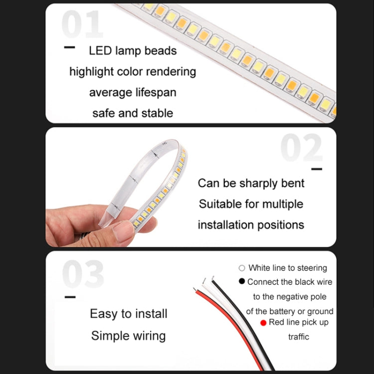 Car Rearview Mirror Decoration LED Streamer Turn Signal, Length: 18cm A Pair - Arrow Turn Lights by buy2fix | Online Shopping UK | buy2fix