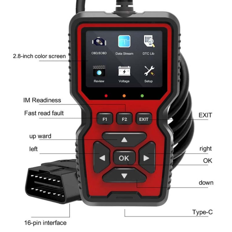 V519 OBD2 Colorful Screen Car Fault Detector - Code Readers & Scan Tools by buy2fix | Online Shopping UK | buy2fix