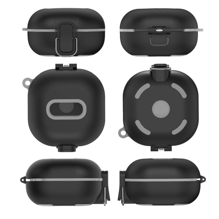 D10 For Samsung Galaxy Buds Live/Buds Pro/Buds 2 Shockproof Earphone Protective Cover Conjoined Switch(Black) - Samsung Earphone Case by buy2fix | Online Shopping UK | buy2fix