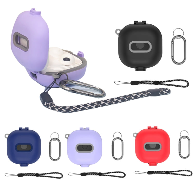 D10 For Samsung Galaxy Buds Live/Buds Pro/Buds 2 Shockproof Earphone Protective Cover Conjoined Switch(Purple) - Samsung Earphone Case by buy2fix | Online Shopping UK | buy2fix