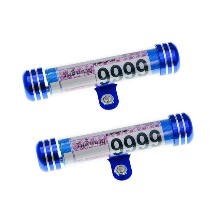 TF-2224 2pcs Multifunctional Waterproof Motorcycle Tax Bill Collection Tube(Blue) - Others by buy2fix | Online Shopping UK | buy2fix