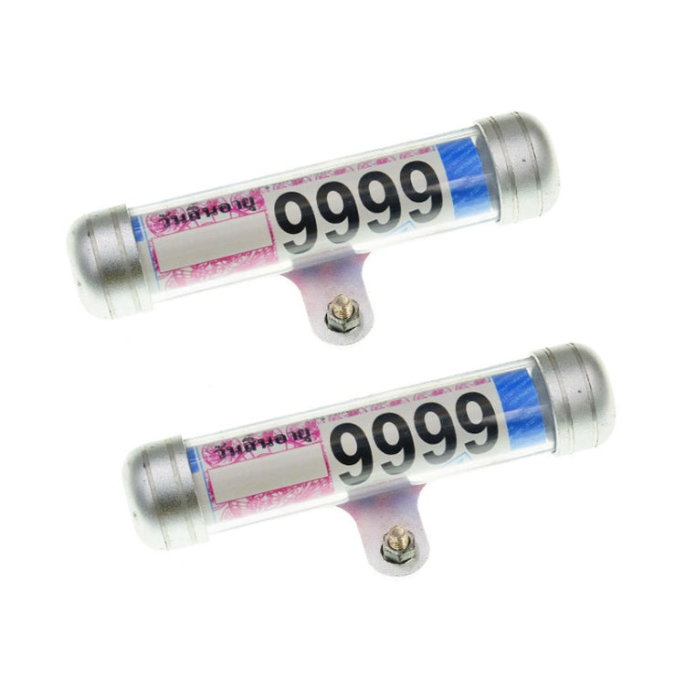TF-2224 2pcs Multifunctional Waterproof Motorcycle Tax Bill Collection Tube(Silver) - Others by buy2fix | Online Shopping UK | buy2fix