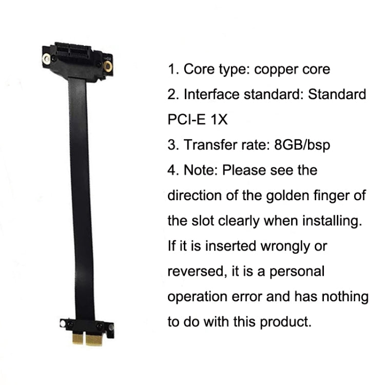 PCI-E 3.0 1X 180-degree Graphics Card Wireless Network Card Adapter Block Extension Cable, Length: 50cm by buy2fix