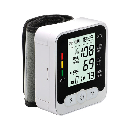 RAK189 Household Electronic Blood Pressure Measuring Device Wrist Sphygmomanometer with Voice by buy2fix