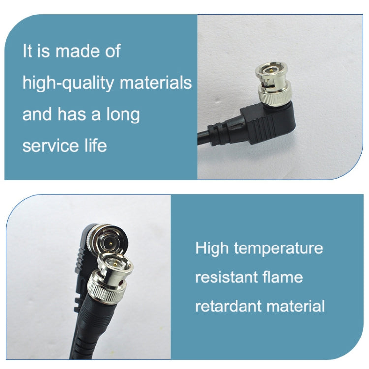 BNC Male Straight Head To Elbow Head Coaxial Spring Cable Video Cable Audio Signal Source Wire(2m) - Cable by buy2fix | Online Shopping UK | buy2fix