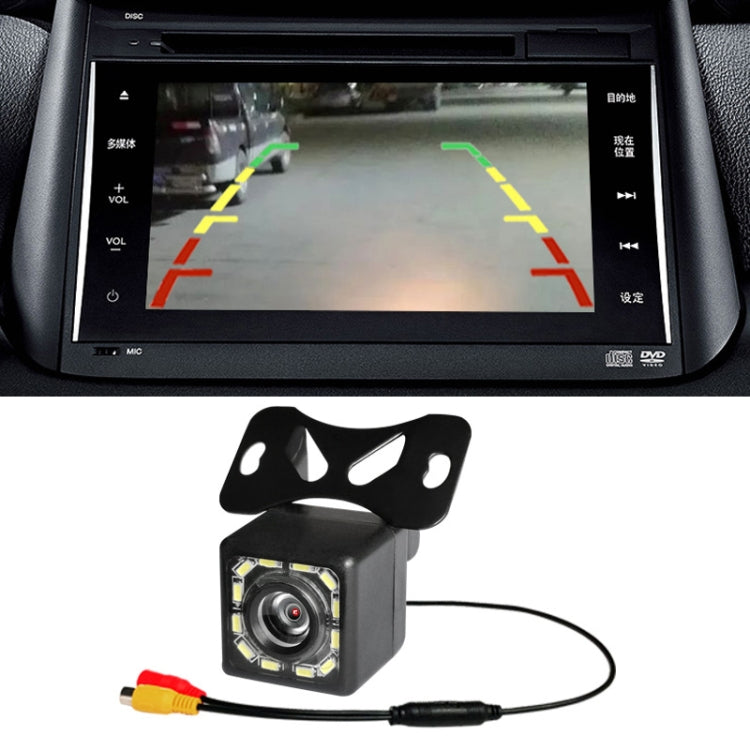 R0003 LED Fill Light External Reversing Video Camera HD Night Vision CCD Car Camera 12 Lights Camera(P System) - Rear View Cameras by buy2fix | Online Shopping UK | buy2fix