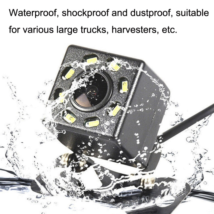 R0003 LED Fill Light External Reversing Video Camera HD Night Vision CCD Car Camera 12 Lights Camera(P System) - Rear View Cameras by buy2fix | Online Shopping UK | buy2fix