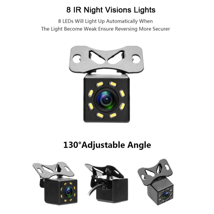 R0003 LED Fill Light External Reversing Video Camera HD Night Vision CCD Car Camera 12 Lights Camera(P System) - Rear View Cameras by buy2fix | Online Shopping UK | buy2fix