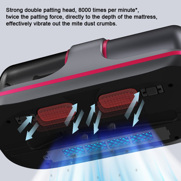 100W 8000 Pa Wireless Charging Mite Removal Instrument Vacuum Cleaner UV Sterilization Machine(Red) - Handheld Cleaner & Mops by buy2fix | Online Shopping UK | buy2fix