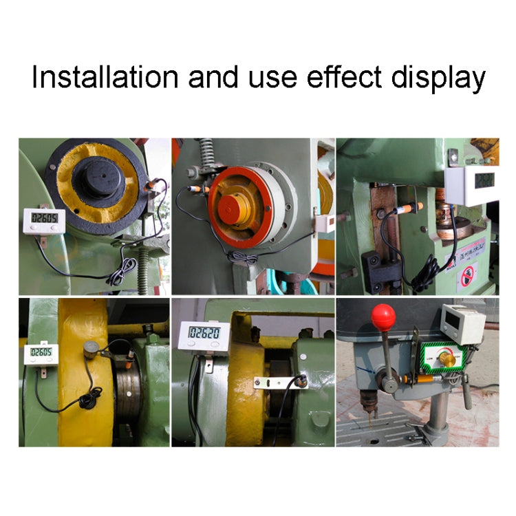 5 Display Electronic Digital Counter Industrial Magnetic Sensor Switch Punch Counter ,Spec: With Nickel-plated Copper Sensor by buy2fix