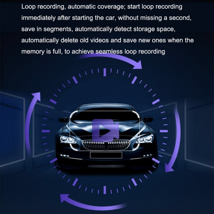 M1 Hidden Driving Recorder WiFi Phone Connecting Car Parking Monitoring 1080P HD Recorder(With Button+Parking Monitoring Line) - Car DVRs by buy2fix | Online Shopping UK | buy2fix