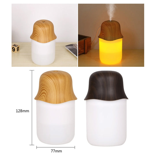 Desktop USB Humidifier Wood Grain Air Aromatherapy Night Light(Dark Color) by buy2fix