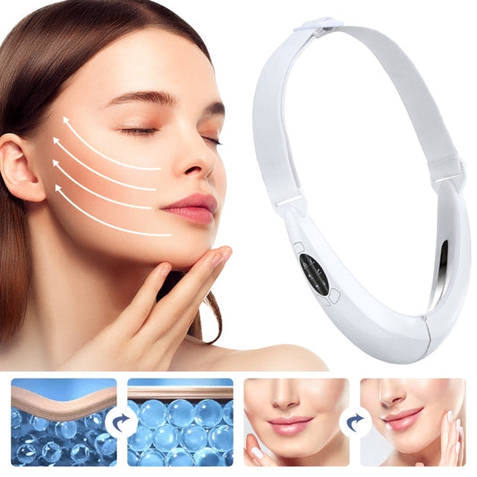 106892 EMS Microcurrent Red and Blue Light Massage Face-Lifting Instrument(White) by buy2fix