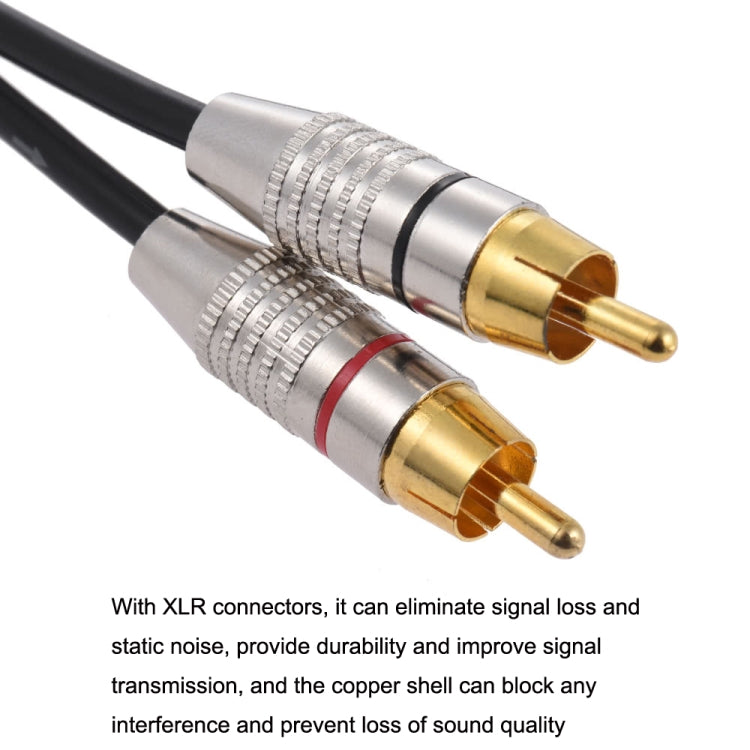 XLR Female To 2RCA Male Plug Stereo Audio Cable, Length: 1m - Microphone Audio Cable & Connector by buy2fix | Online Shopping UK | buy2fix