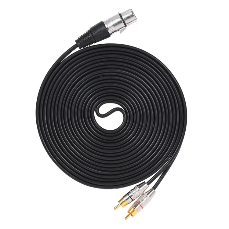 XLR Female To 2RCA Male Plug Stereo Audio Cable, Length: 1m - Microphone Audio Cable & Connector by buy2fix | Online Shopping UK | buy2fix