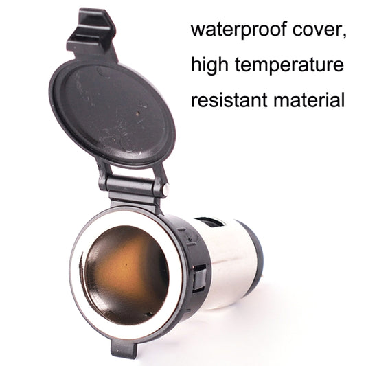 Car Cigarette Lighter Socket Waterproof Power Supply 120W/250W Modification 12/24V Cigarette Lighter Mother Seat - Cigar Socket by buy2fix | Online Shopping UK | buy2fix