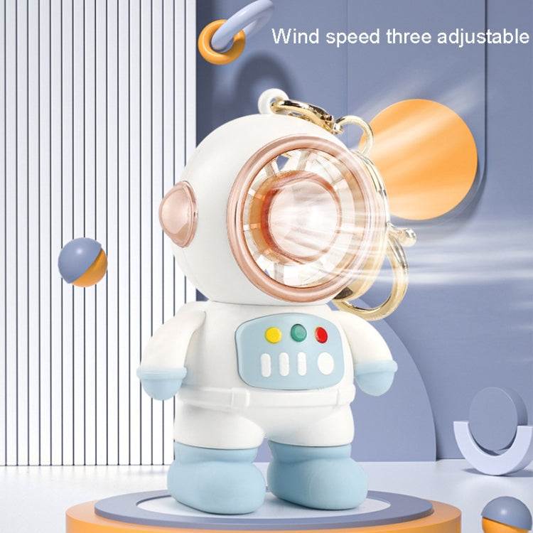6092 Cartoon Astronaut Fan With Lanyard Portable Mini USB Charging Fan(Pink) - Electric Fans by buy2fix | Online Shopping UK | buy2fix