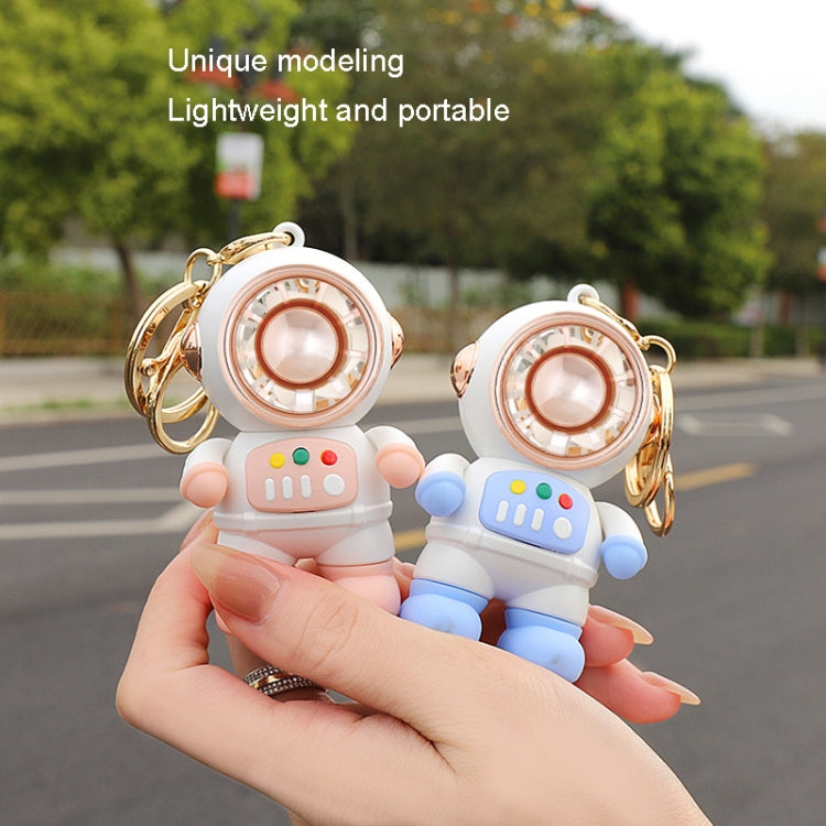 6092 Cartoon Astronaut Fan With Lanyard Portable Mini USB Charging Fan(Pink) - Electric Fans by buy2fix | Online Shopping UK | buy2fix
