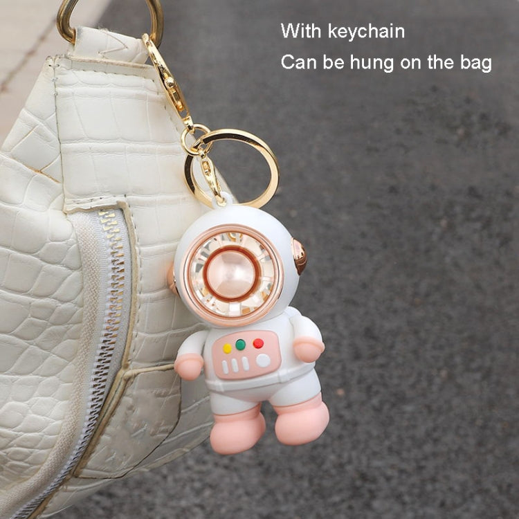6092 Cartoon Astronaut Fan With Lanyard Portable Mini USB Charging Fan(Pink) - Electric Fans by buy2fix | Online Shopping UK | buy2fix
