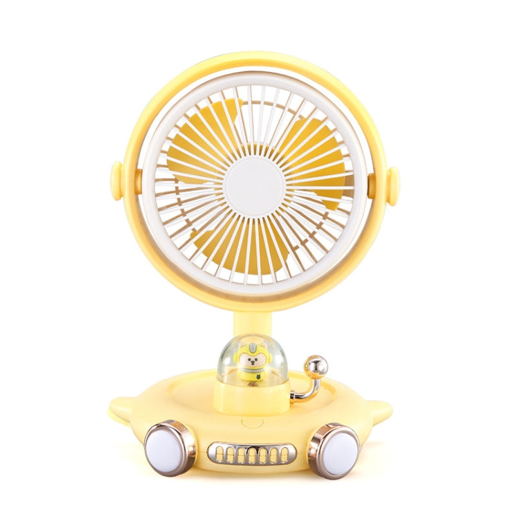 Household Cute Pet Fan USB Desktop Night Light Fan(Yellow) - Electric Fans by buy2fix | Online Shopping UK | buy2fix