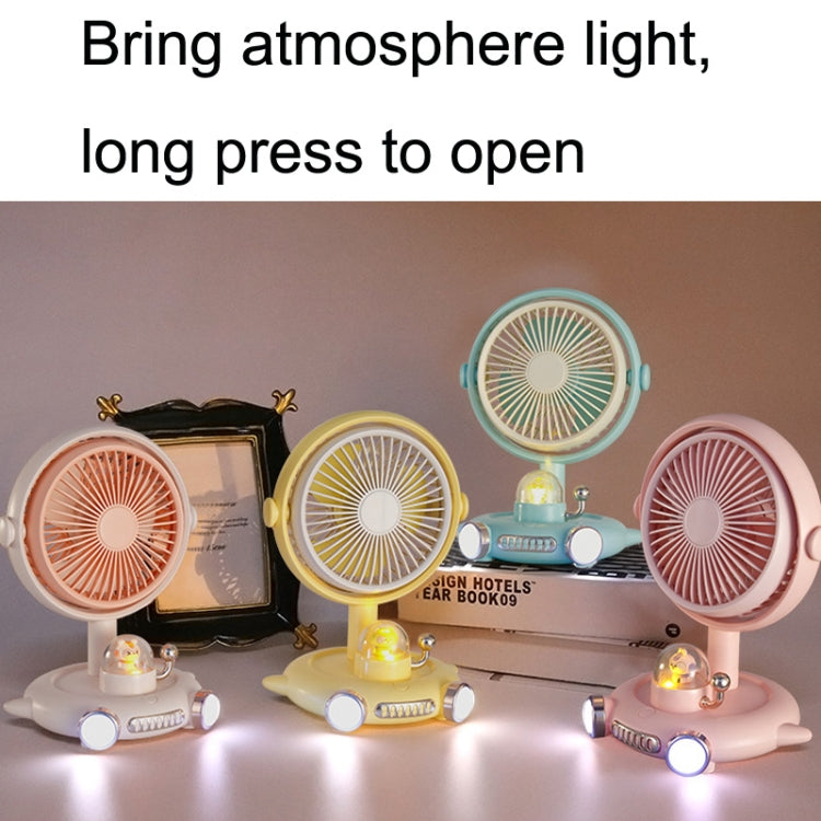 Household Cute Pet Fan USB Desktop Night Light Fan(Yellow) - Electric Fans by buy2fix | Online Shopping UK | buy2fix