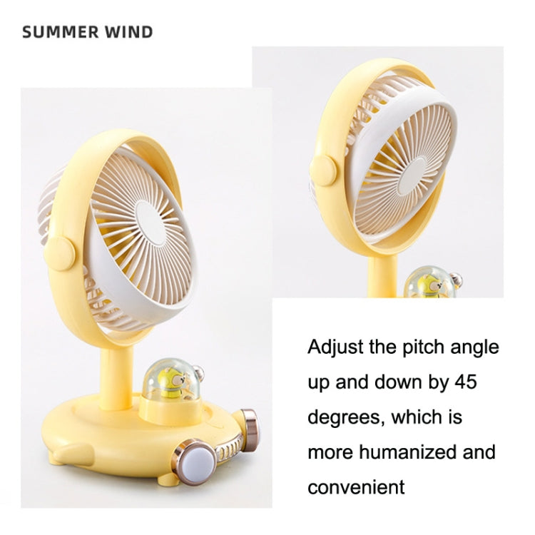 Household Cute Pet Fan USB Desktop Night Light Fan(Yellow) - Electric Fans by buy2fix | Online Shopping UK | buy2fix