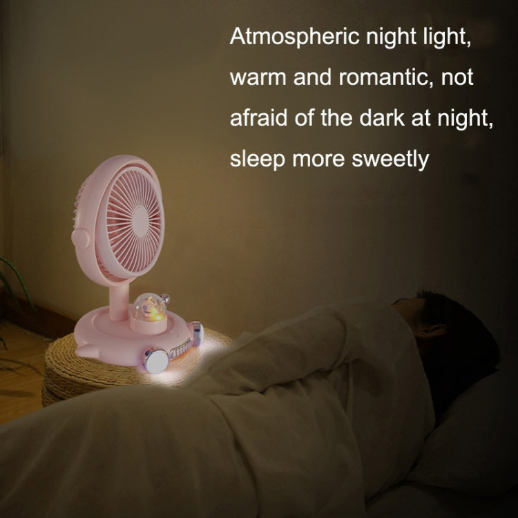 Household Cute Pet Fan USB Desktop Night Light Fan(Yellow) - Electric Fans by buy2fix | Online Shopping UK | buy2fix