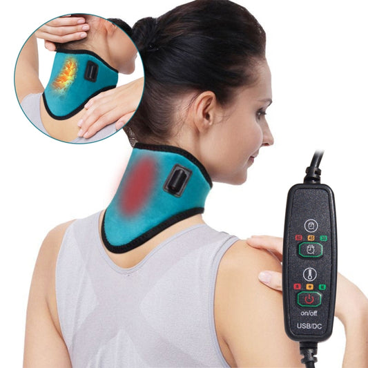 USB Electric Heating Neck Protector Graphene Neck Pain Relief Tool(Sea Green) by buy2fix