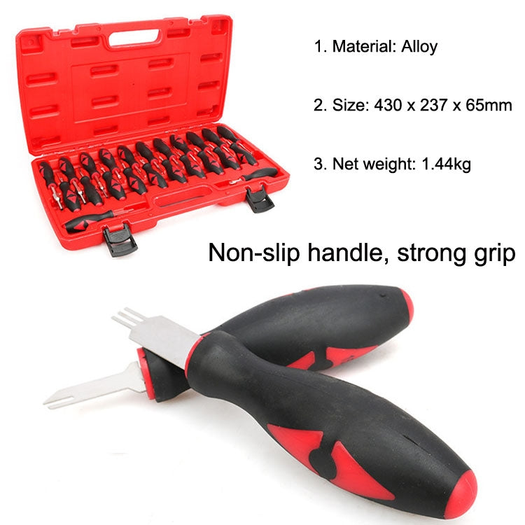 23pcs/set For Audi Terminal Remover Car Wiring Harness Plug Unlocker Pin Extractor(Red) - Booster Cable & Clip by buy2fix | Online Shopping UK | buy2fix
