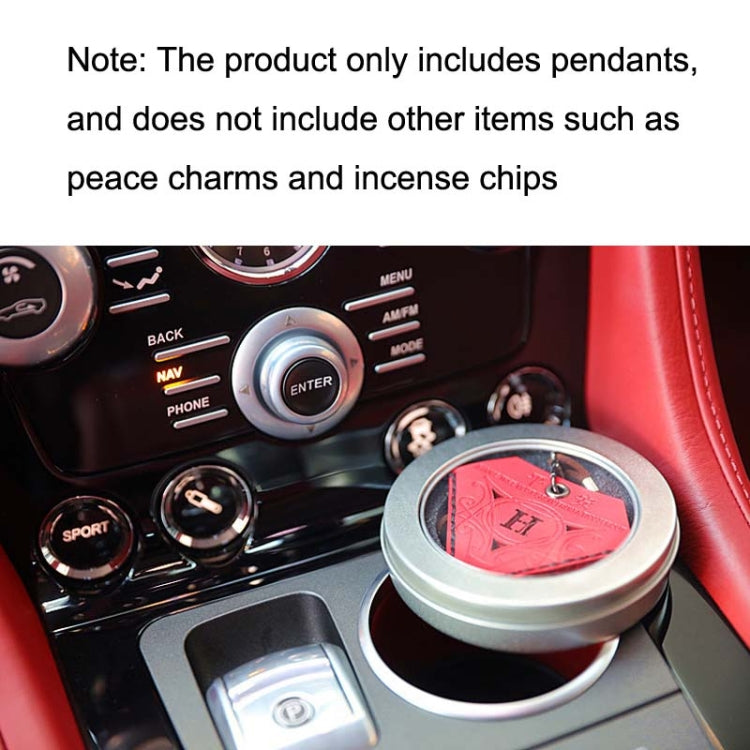 Car Pendant Triangular Ping An Charm Bag Leather Rearview Mirror Ornament(Red) - Ornaments by buy2fix | Online Shopping UK | buy2fix