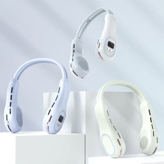 S57 Outdoor Sports RGB Hanging Neck Fan Folding Portable Mini Bladeless USB Fan(Clove Purple) by buy2fix