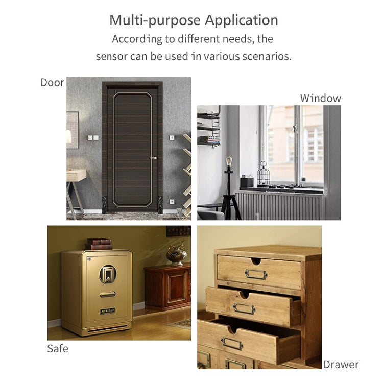 Tuya WiFi Door Magnetic Sensor Remote Intelligent Linkage Doors Windows Switch Anti-alarm APP Reminder Alarm - Door Window Alarm by buy2fix | Online Shopping UK | buy2fix