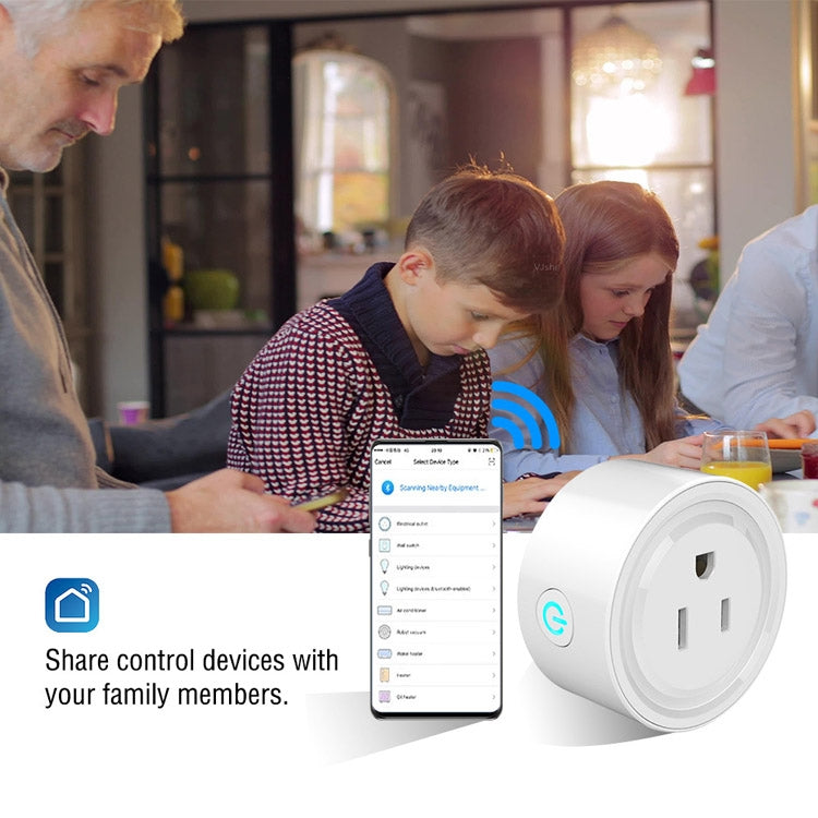 Tuya Smart App Wifi Smart Socket Phone Remote Timing Voice Switch Supports Alexa UK Plug, Style: 16A Power Model - Smart Socket by buy2fix | Online Shopping UK | buy2fix