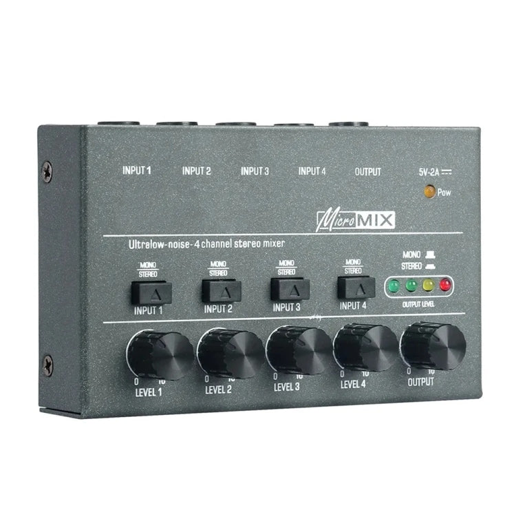 4 Way mixer With Single Channel Stereo Switching Mini Signal Hybrid Small Audio - Live Sound Effects Processors by buy2fix | Online Shopping UK | buy2fix