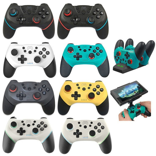 For Switch/ Switch OLED/Switch Lite Bluetooth Handle 6-axis Wireless Gamepad(Left Green Right Blue) by buy2fix