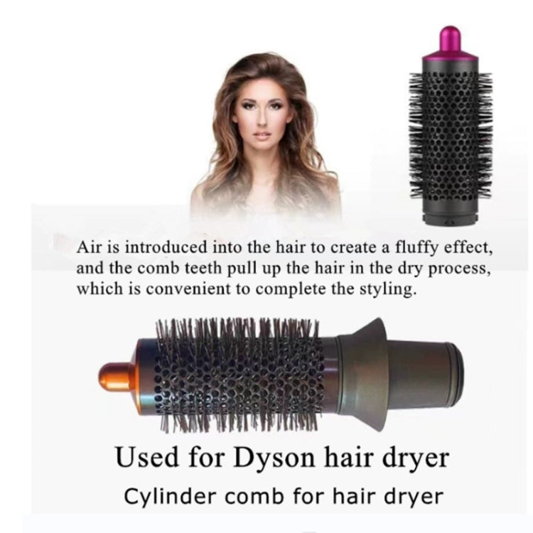 For Dyson Airwrap Cylinder Comb Hair Dryer Curling Attachment(Black Red) by buy2fix