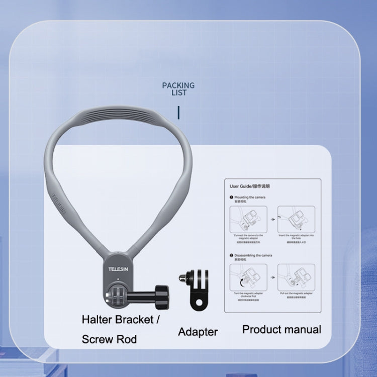 TELESIN TE-HNB-001 Magnetic Halter Bracket Action Camera Shooting Collar For GoPro HERO11 Black / HERO9 Black / DJI Osmo Action 3, Style: Standard Version For S-L by buy2fix