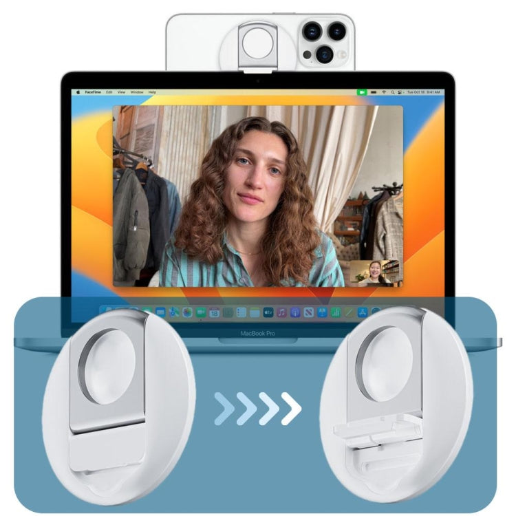 Magnetic Finger Ring Holder For MagSafe Phone MacBook Camera Mount Stand(White) by buy2fix