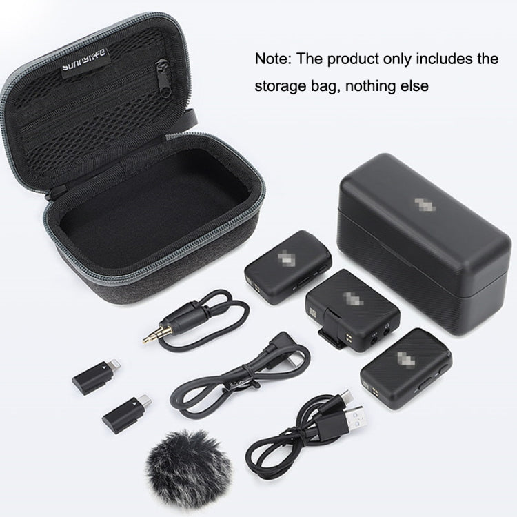 For DJI MIC Sunnylife B557 Wireless Microphone Portable Protective Box Storage Bag(Dark Gray) by Sunnylife