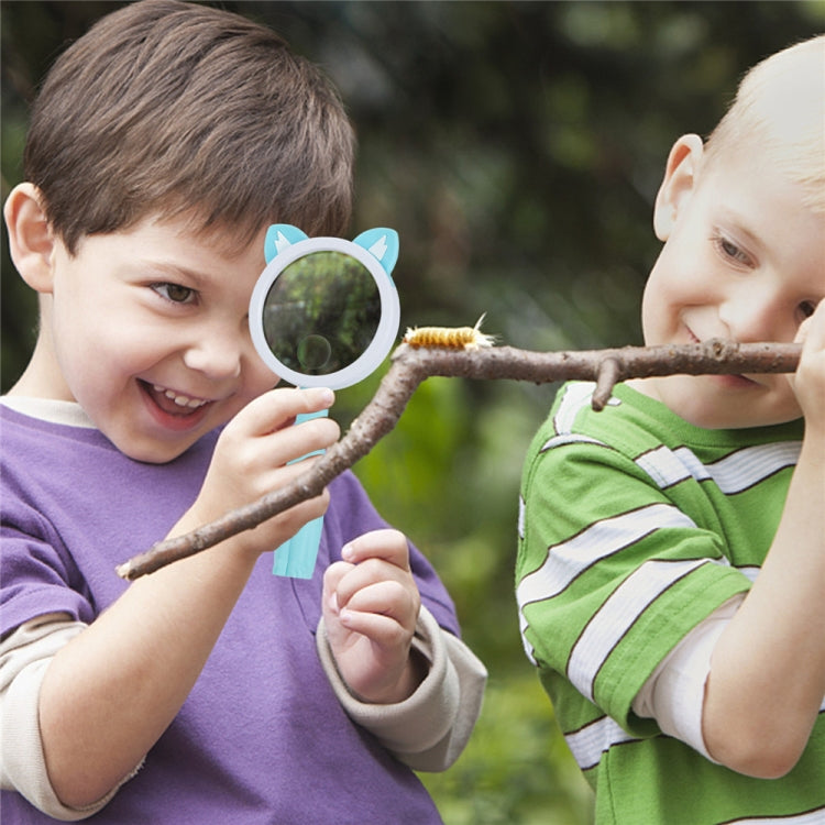 2275 5X/10X Cartoon Animal Handheld Children Science Experiment Magnifying Glass(Green Frog) by buy2fix