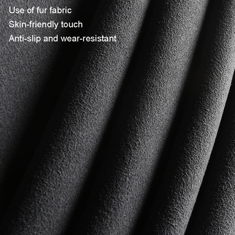 Turned Fur D Type Steering Wheel Cover, Size: 38cm(Black Red) by buy2fix