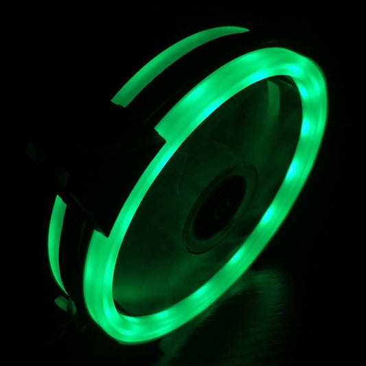 COOLMOON 12cm Dual Aperture Computer Mainframe Chassis Dual Interface Fan(Green) by COOLMOON