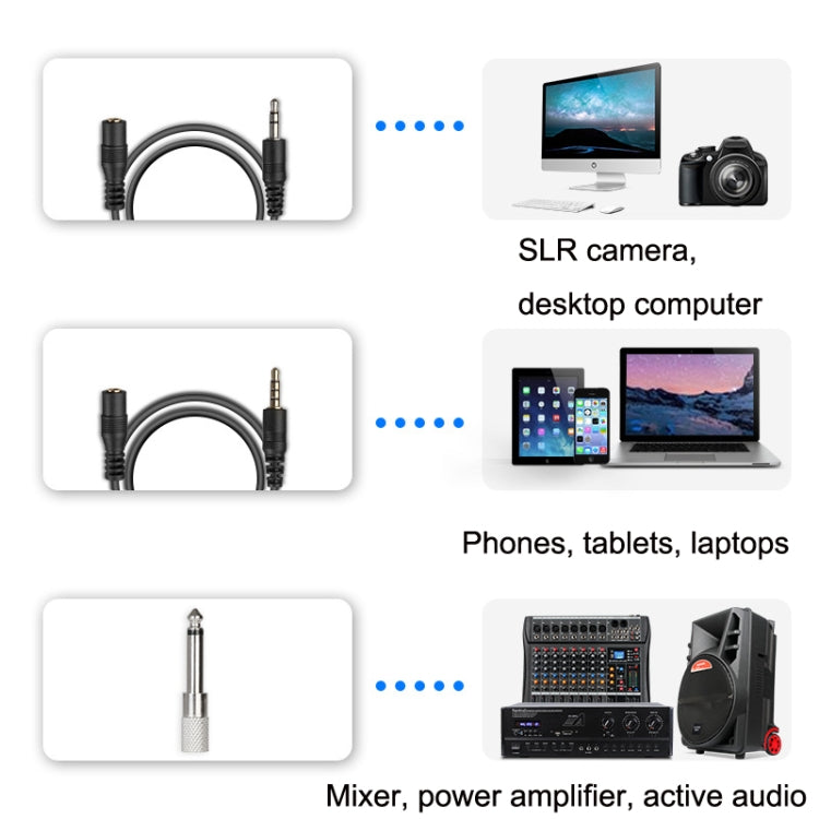Q6 1 Drag 1 Wireless Lavalier Head Wear With Stand USB Computer Recording Microphone Live Phone SLR Lavalier Microphone - Microphone by buy2fix | Online Shopping UK | buy2fix