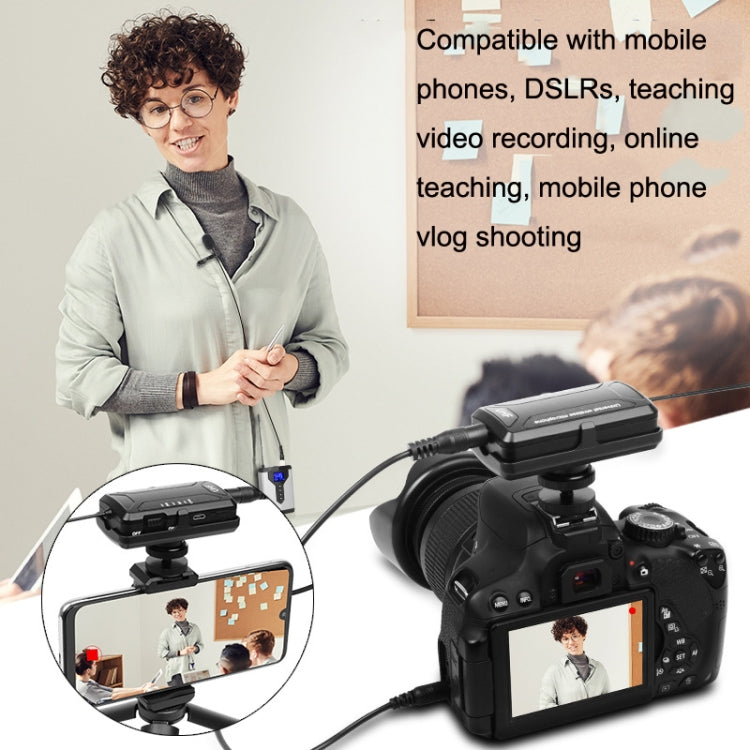 Q6 1 Drag 2 Wireless Lavalier Head Wear USB Computer Recording Microphone Live Phone SLR Lavalier Microphone by buy2fix