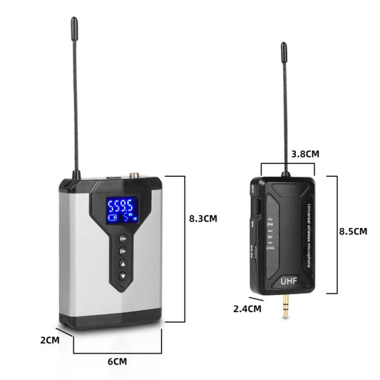 Q6 1 Drag 2 Wireless Lavalier With Stand USB Computer Recording Microphone Live Phone SLR Lavalier Microphone by buy2fix