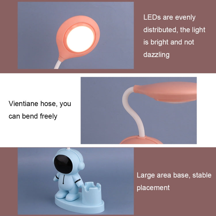 T509 Astronaut Pen Holder Desk Lamp with Pencil Sharpener Function(Pink) - by buy2fix | Online Shopping UK | buy2fix