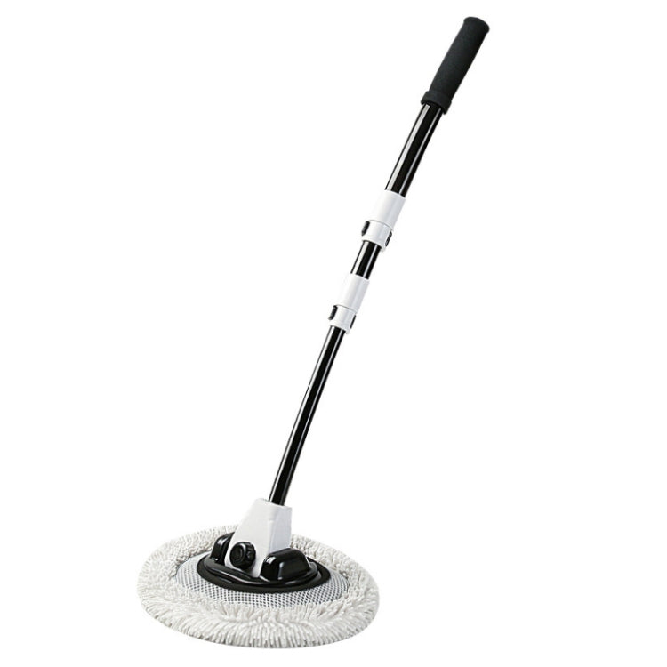 Soft Hair Curved Rod Car Wash Long Handle Telescopic Mop, Color: Black White - Car washing supplies by buy2fix | Online Shopping UK | buy2fix