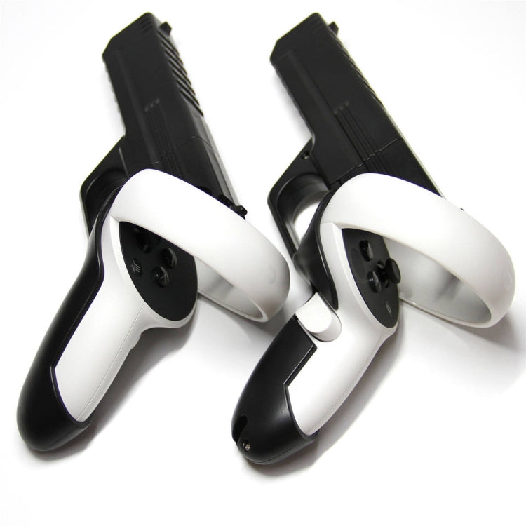 For Meta  Quest 2 VR Controller 1pair Sturdy Shooting Handle Holder(Black) - VR Accessories by buy2fix | Online Shopping UK | buy2fix