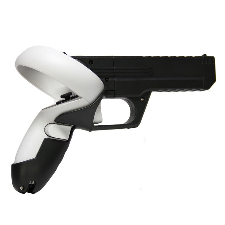 For Meta  Quest 2 VR Controller 1pair Sturdy Shooting Handle Holder(Black) - VR Accessories by buy2fix | Online Shopping UK | buy2fix